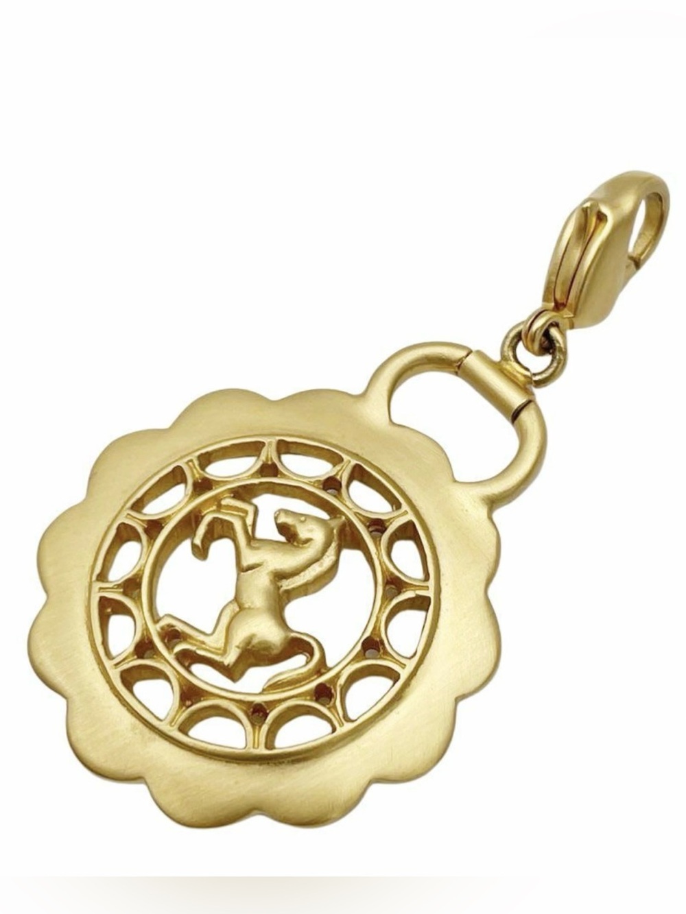 Hermès Cheval Fluer Pendant-Goldtone